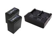 IDX PP-2A Kit - 2x IDX SL-VBD96 Batteries, 1x LC-2A Charger