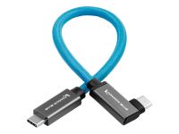 Kondor Blue USB C to USB C High Speed Cable for SSD Recording - Right Angle (8.5")