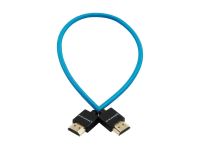Kondor Blue HDMI to HDMI 14" Thin Braided Cable for on Camera Monitors - Blue 
