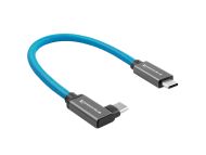 Kondor Blue USB-C to USB-C High Speed Cable for SSD Recording - Right Angle (12")